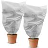 GARDENIX Protezione Invernale per Piante, 2 Pezzi, 80 x 120 cm, Protezione Invernale per Piante in Vaso, 50 g/㎡, Spessa Protezione per Piante, Borsa Invernale con Coulisse, Protezione antigelo per