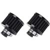 Mintice 2 Pezzi 12mm Filtro Aria di Moto Nero Motociclo Filtro Aspirazione Aria Sostituzione Universale Fredda Presa D'aria Filtro Turbo Pulita Sfogare Veicolo