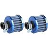 Mintice 2 Pezzi 12mm Filtro Aria di Moto Blu Motociclo Filtro Aspirazione Aria Sostituzione Universale Fredda Presa D'aria Filtro Turbo Pulita Sfogare Veicolo