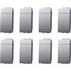 ZOREI Copritasti Copriforo Falso Polo 1P 1 Modulo/Posto, Compatibile Con Bticino Living Light (8, Grigio)