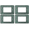 ZOREI Supporto Compatibile Con Vimar Plana, Supporto Per Scatola 502 503 504 507 (4, 3 Moduli/Posti)
