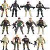 Fycooler Soldato Figura Giocattolo - Militari Esercito Guerriero Modellini per Bambini - Figurini con Armi Soldatini Personaggi - [12 Pezzi]- 10cm