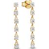 PANDORA Timeless Orecchini a cerchio placcati in oro 14k con zirconi cubici trasparenti, Orecchini Pendenti