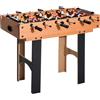 HOMCOM Tavolo Multigioco 4 in 1 con Calcio Balilla, Hockey, Ping Pong e Biliardo