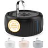 PRETTYPAW Pretty Paw Fontanella Gatti da Interno 3L con Indicatore LED Livello - Dispenser Acqua Gatti Silenzioso con Filtro Carbone Attivo e Resina, Beccuccio in Metallo, BPA Free - Aqua flow Pro (Nero)