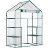 Easycomfort Serra da Giardino in PE Impermeabile e Anti UV con Accessori Montaggio, 142x73x195 cm, Verde