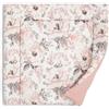 Totsy Baby Materassino fasciatoio 75x72 cm - cuscino neonato in cotone lavabile pieghevole e portatile materasso da viaggio tappetino per cassettiera lavatrice e tavolo 75 x 72 Oeko-Tex Rosa Selvático