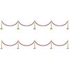 Beistle S52301AZ2 - Puntelli per Stanchion, in plastica, rosso/oro