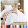 Utopia Bedding Set copripiumino con federe, set copripiumino da 2 pezzi, chiusura lampo, 1 copripiumino con 1 federa, morbida microfibra spazzolata (matrimoniale/XL matrimoniale, bianco).