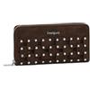Desigual portafoglio New Patch Fiona Long Wallet Chocolate marrone scuro