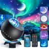 COOLNIGHT Proiettore Aurora Boreale Soffitto, Bluetooth&15 Musica Lampada Proiettore Bambini,15 Colori Lampada Aurora Boreale con Timer&Telecomando Proiettore Stelle Soffitto Adulti Natale Luminosità Regolabili