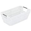 Simplify Rattan Totes, Bianco, Piccolo Ripiano