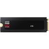 Samsung Memorie MZ-VAP4T0CW 9100 PRO SSD Interno con Dissipatore di Calore da 4TB, PCIe 5.0 x4, NVMe 2.0, SSD Progettato per Professionisti e Gamer, Compatibile con PC e Playstation 5
