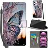 PHINIENLAND Cover per Xiaomi Redmi Note 12 Pro 5G PU Pelle Custodia Flip Farfalla