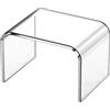 PFOIBOU Sgabello in Acrilico, poggiapiedi in acrilico per bambini, in cucina, bagno e casa, portata fino a 150 kg (Clear-Not Non Slip)