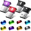 NEOVSUNY 4 pezzi Mini LED USB Auto Luci LED Auto Interne Luce RGB, 7 Colori USB Interno Lampada per Interno Ambiente Ambiente Laptop Luci Notte