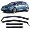 OEMM Set di 4 deflettori frangivento per VW MK7 VOLKSWAGEN GOLF 7 Hatchback 5 porte R GTI GT 2012 2013 2014 2015 2016 2017 2018 2019 2020 Visiere laterali in acrilico In-Channel - Parapioggia colorato fumo
