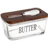 Burriera con coperchio – Contenitore per con coperchio trasparente | Portaburro da cucina moderno, coperchio infrangibile Samuliy