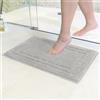 Decomira Tappeto Bagno Antiscivolo | Tappetino bagno super assorbente, lavabile in lavatrice | Per il bagno, la doccia, la vasca da bagno o come tappetino WC | Grigio - 40x60 cm