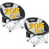 KingCamp Moonchair Sedia da Campeggio Pieghevole Imbottita 205 kg | Poltrona Portatile con Borsa Termica, Portabicchieri e Borsa Trasporto per Camping, Giardino, Pesca e Outdoor