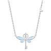 FANCIME Harry Potter x FANCIME Collaboration - Flying Keys Necklace - Glow-in-the Dark Design, Sterling Silver Pendant Necklace Jewellery Gift for Women Girls
