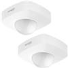 Oktaplex motion Oktaplex - Set di 2 rilevatori di presenza Tim 360°, sensore di movimento per esterni, IP65, sensore di movimento PIR, bianco, 230 V, sensore di movimento