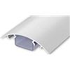 Alunovo, canalina passacavi per tv, in alluminio, laccata, diverse lunghezze, colore bianco, Alluminio, bianco opaco, Länge: 80cm