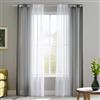 Deconovo Tende per Interni in Voile, Tende Trasparenti Sfumate per Camera da Letto e Salotto con Anelli Moderne, 140x260 CM, Grigio Scuro