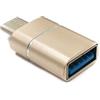 System-S Adattatore USB 3.1 tipo C maschio a 3.0 A femmina 5 Gbps 100 W in rosa giallo bianco