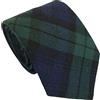 Great British Tie Club Cravatta da uomo in tartan scozzese con orologio nero, Verde bottiglia, blu navy, nero, Taglia unica