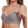 Vinfact Reggiseno per allattamento liscio setoso da donna senza ferretto, reggiseno per gravidanza senza cuciture con prolunghe del reggiseno aggiuntive per dormire e allattare, bianco, S