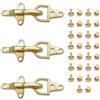 Niuhong 3 Pcs Fibbia Connettore Moto pelle gilet fibbie Biker Vest Chiusura Clip Supporto Per Clip In Pelle Abbigliamento Blusa Giacca Fai Da Te Accessori Per Cucire Ganci (Golden)