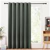 PONY DANCE Pannelli Divisori Tende Oscuranti con Anelli Tenda Termica Isolante Freddo Moderne per Soggiorno Curtain Camera da Letto 1 Pezzo L 200 x A 210 cm, Verde Grigiastro