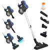 Akitas S12 Turbo Aspirapolvere Verticale con Filo 600W 17kPa con Spazzola Tedesca Wessel-Werk e Spazzola Turbo per Animali, Aspirapolvere Scopa 2 in 1 Senza Sacco Leggera con Filtro HEPA Lavabile