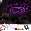 GIDEALED Kit di luci a fibra ottica per auto con cielo stellato, 300 pezzi, 2 m, cavo in fibra di vetro da 0,75 mm, kit di plafoniere a stella, Bluetooth APP/telecomando RF, luce a fibra ottica RGBW