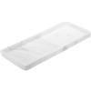 sourcing map Vassoio da bagno in silicone, 30 x 12,7 cm, infrangibile, organizer per lavello da cucina, per sapone, chiavi, candele, gingillo, marmo bianco
