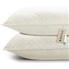 RESTILO Federa per cuscino decorativo 45x45 cm, set da 2 pezzi, Beige, federa per cuscino decorativa, ideale per divano, camera da letto, softa, con trapuntatura ultrasonica, morbida