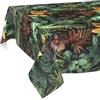 ANRO Tovaglia cerata, lavabile, facile da pulire, impermeabile, effetto loto, tropia, 100 x 140 cm, bordo tagliato