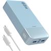 JUOVI Laptop Power Bank 20000mAh 65W, USB C In&Out Ricarica Rapida Powerbank Caricatore Portatile, Batteria Portatile Compatibile con Phone MacBook Tablet PC Computer Steam Deck J2931 (Blu)