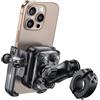 Lamicall Supporto Telefono Moto - [Tutto Metallo] [Antivibrazione] [Braccio Retrattile] Antifurto, 2 x 360° Rotazione, Porta Telefono Bicicletta, per iPhone 17 16 15 14 e Altro Smartphone da 4,7-7,2