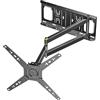 WHYFONE Supporto TV Parete con Braccio Girevole ed Estendibile di 655mm, 180° Rotazione Supporto TV Monitor per LCD/LED da 13 a 50 Pollici fino a 35kg, Max VESA 300x300mm