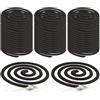 com-four® 50x Spirali alla Citronella con 10 Supporti per Esterno | Spirali profumate con olio di citronella per giardino, balcone, terrazza e campeggio - fino a 8 ore per spirale