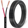 DARKGUARD Cavo 2 Poli Rimorchio in Rame 0,75mm², 12V/24V Cavo Piatto per Auto Roulotte Camper Luci LED Illuminazione 5M, Flessibile PVC Spazi Compatti Cavo Luci Rimorchio Agricolo