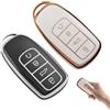 Miiqxx 2 custodie protettive per chiave auto, in TPU, a 360°, compatibili con Chery Tiggo 8/7/Pro, Omoda 5, Jaecoo 7, ecc. (4 pulsanti, misura universale)
