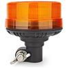 Hooma Luce Lampeggiante LED per Trattori Arancione 3 modalità, 12V/24V (Spina DIN a canna corta)