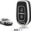 TOOMUME Cover Chiave TPU, Custodia Chiave Adatto per Renault Twingo Clio Symbol Kwid Dacia Logan Sandero Stepway Duster Dokker Lodgy, Copri Chiavi Guscio Chiave Auto Telecomando - Smart Key