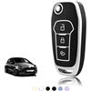 TOOMUME Cover Chiave TPU, Custodia Chiave Adatto per Ford Fiesta Focus Puma Mondeo Ecosport Explorer Kuga Ka Tourneo Connect Ranger F150, Copri Chiavi Guscio Chiave Auto Telecomando - Flip Key