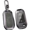 ontto Custodia portachiavi in metallo compatibile con Peugeot 308 208 2008 308SW 508 Traveller Spacetourer per Citroen C3 Aircross, custodia protettiva per chiave auto, accessorio portachiavi A grigio