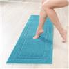 Decomira Tappeto Bagno Antiscivolo | Tappetino bagno super assorbente, lavabile in lavatrice | Per il bagno, la doccia, la vasca da bagno o come tappetino WC | Turchese - 50x150 cm