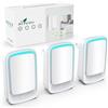 Jostart Purificatore d'aria ionizzatore, confezione da 3 plug, agli ioni negativi, per appartamenti, camere fumatori, servizi igienici per animali domestici, uffici e polvere/polline (bianco)